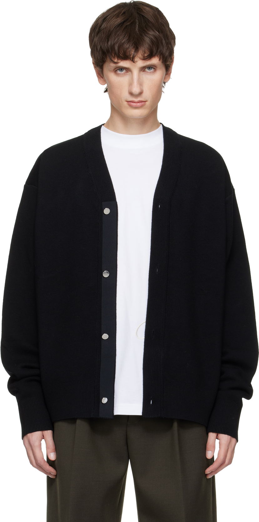 Пуловер Jacquemus 'The Doppio' Cardigan Черно | 24HCDM00292BK00185