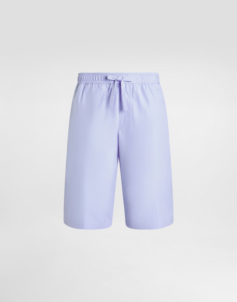 Къси панталони Dolce & Gabbana Dolce & Gabbana Cotton Bermuda Shorts with DG Embroidery Лилаво | GV37AZGJ745B0074