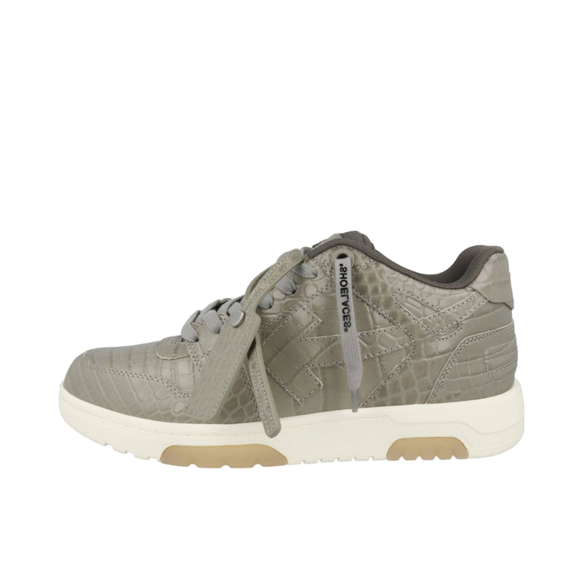 Кецове и обувки Off-White Out Of Office OOO Low Tops Sand Croc Сиво | OMIA189S22LEA0050909