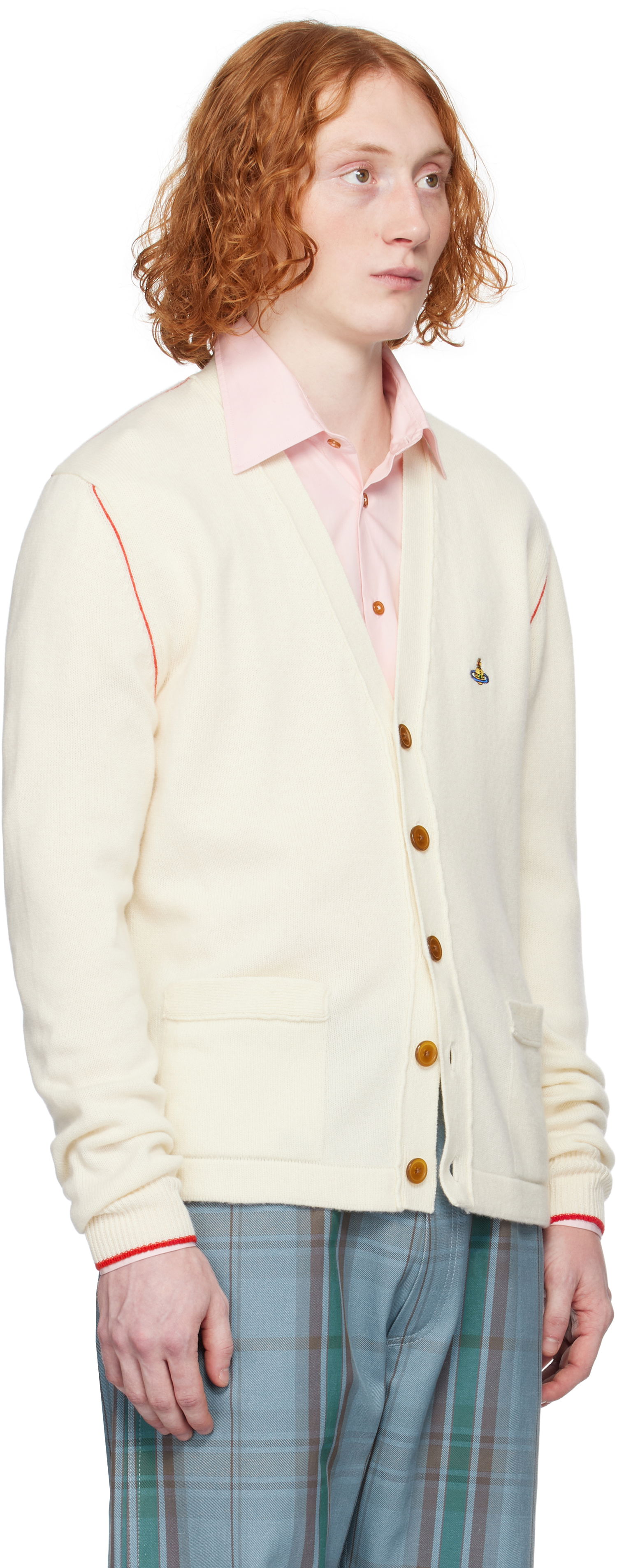 Пуловер Vivienne Westwood Vivienne Westwood Alex Cardigan Бяло | 27010014-Y0018-AAA-, 1