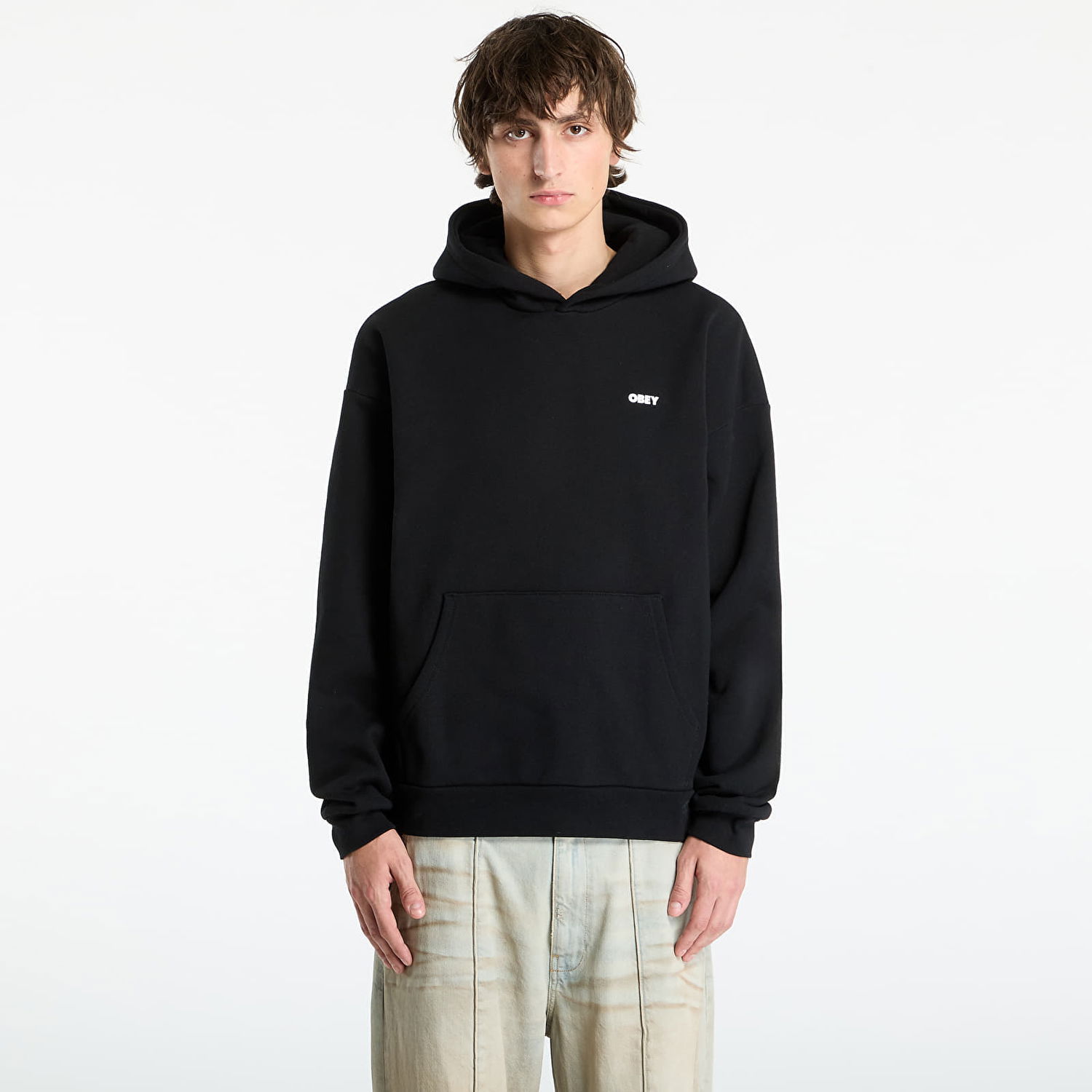 Суитчър OBEY Bold Star Extra Heavy Hood Black Черно | 112470224-BLK, 0