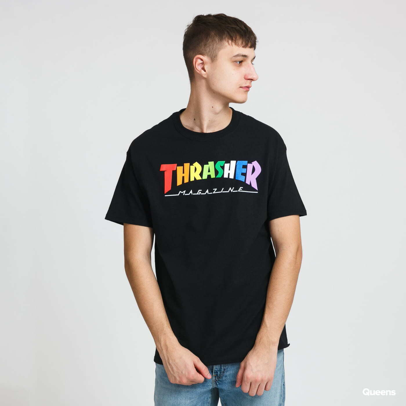 Тениска Thrasher Rainbow Mag Tee Black Черно | 064733, 0