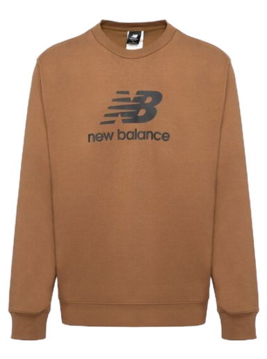 Суитчър New Balance Essentials Stacked Logo Кафяво | MT31538DHE