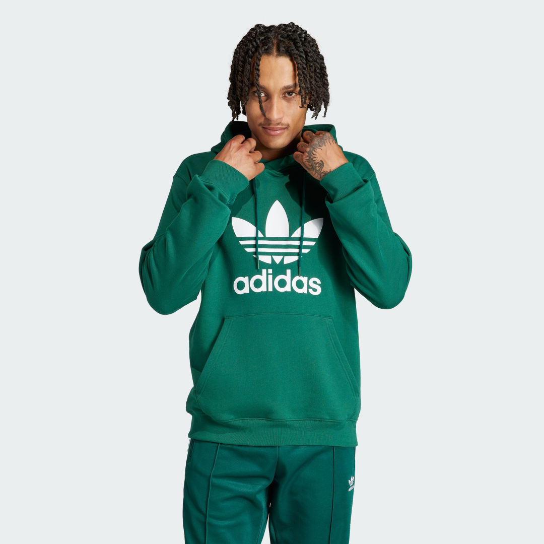 Суитчър adidas Originals Adicolor Classics Trefoil Hoodie Зелено | IM9407, 1