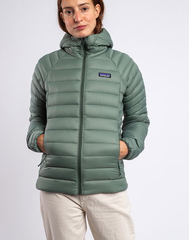 Пухо яке Patagonia Down Sweater Hoody Зелено | 84712, 0