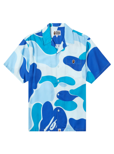 Риза BAPE ABC Camo Open Collar Shirt Blue Синьо | 001SRJ201002I-BLE