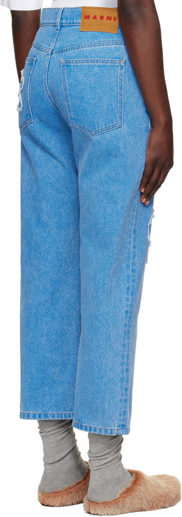 Дънки Marni Marni Boyfriend Jeans with Flower Appliqué Синьо | PAJD0425Q2 USCX34, 2