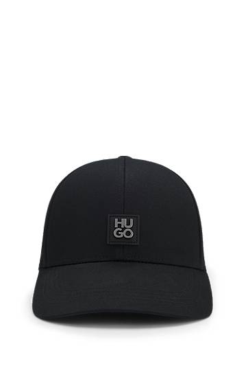 Шапка с козирка BOSS Cotton-twill cap with stacked-letter patch Черно | 50539554, 0