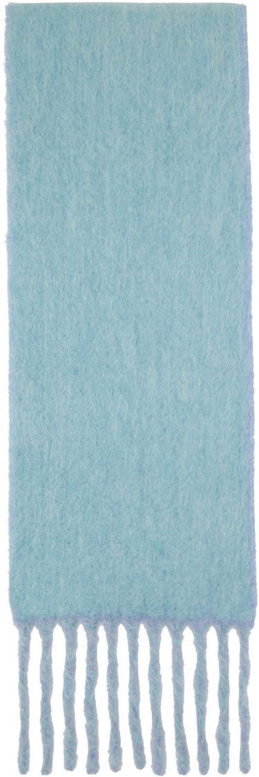 Шал Acne Studios Blue & Purple Logo Label Fringed Scarf Синьо | CA0343-, 1