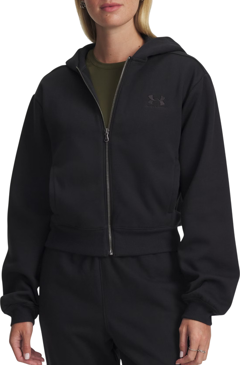 Суитчър Under Armour Icon Vida Fleece Cropped Full-Zip Hoodie Черно | 6003674-005