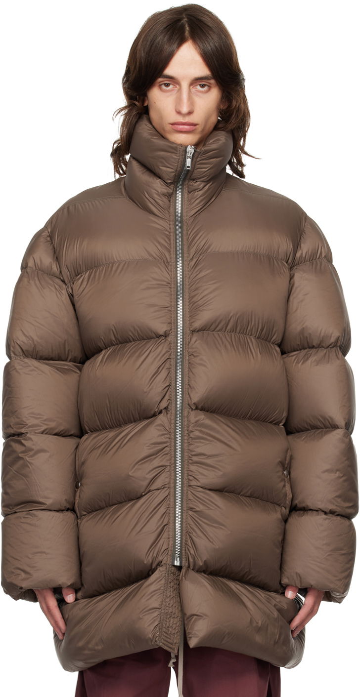 Палта Rick Owens Brown Porterville Turtle Down Coat Бежово | RU02D6790 NPD3, 0