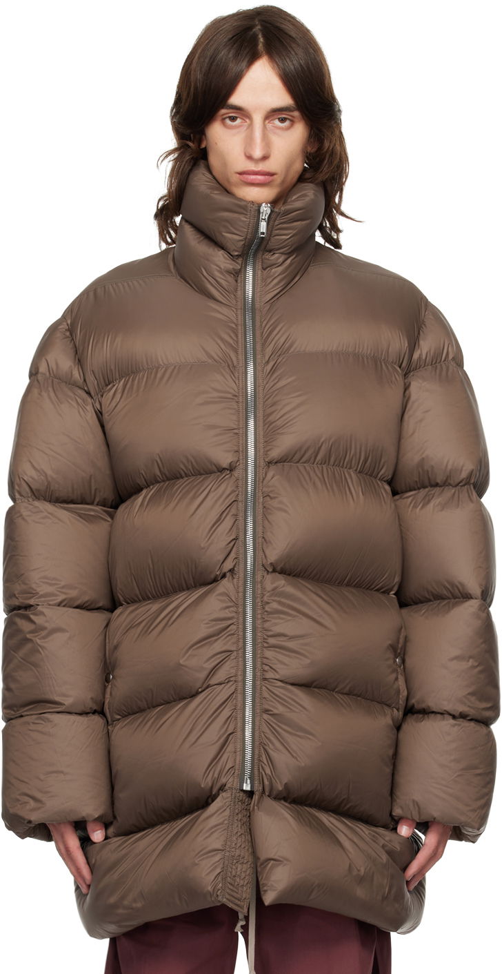 Палта Rick Owens Brown Porterville Turtle Down Coat Бежово | RU02D6790 NPD3