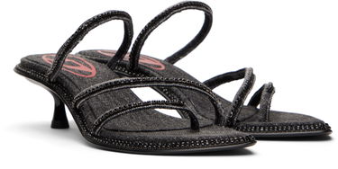 Грижа за обувките Diesel D-Havanna Kittie Embellished Denim Heels Черно | Y03603 PR853, 3