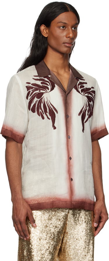 Риза Dries Van Noten Dries Van Noten Embroidered Linen Shirt Сиво | 251-080748-1268, 4