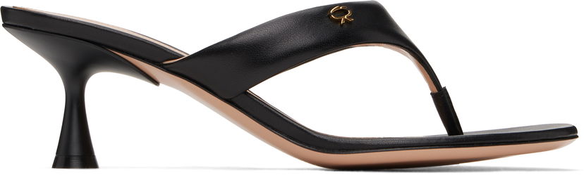Кецове и обувки Gianvito Rossi Gianvito Rossi Ascent Thong 55 Heeled Sandals Черно | G10057-55LAC-NAP