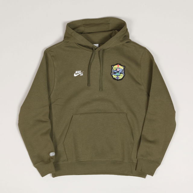 Agnostic Icon Hoodie Olive White