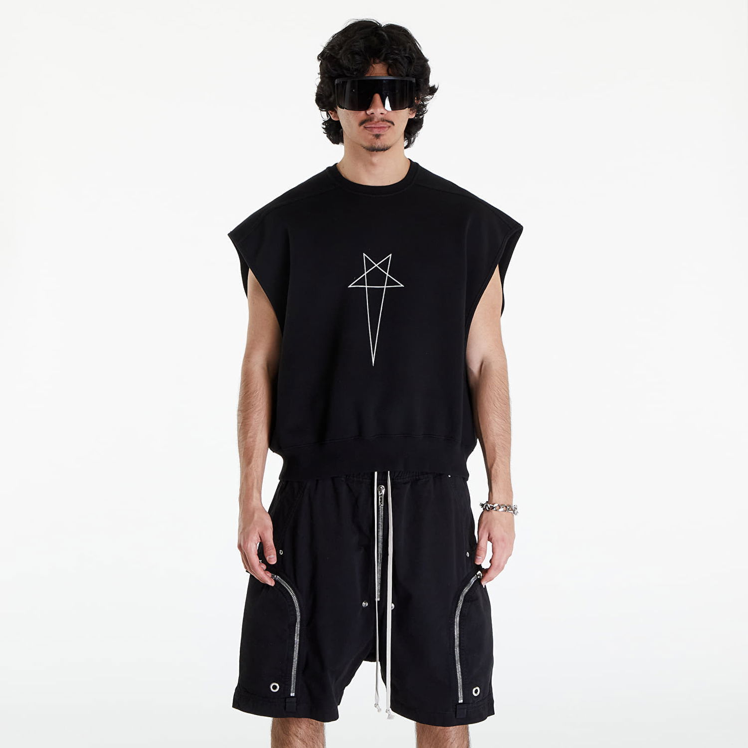Жилетка Rick Owens DRKSHDW Jumbo Tatlin Sweat Vest Black/ Milk Черно | DU01D1160 FEP3 0911, 0