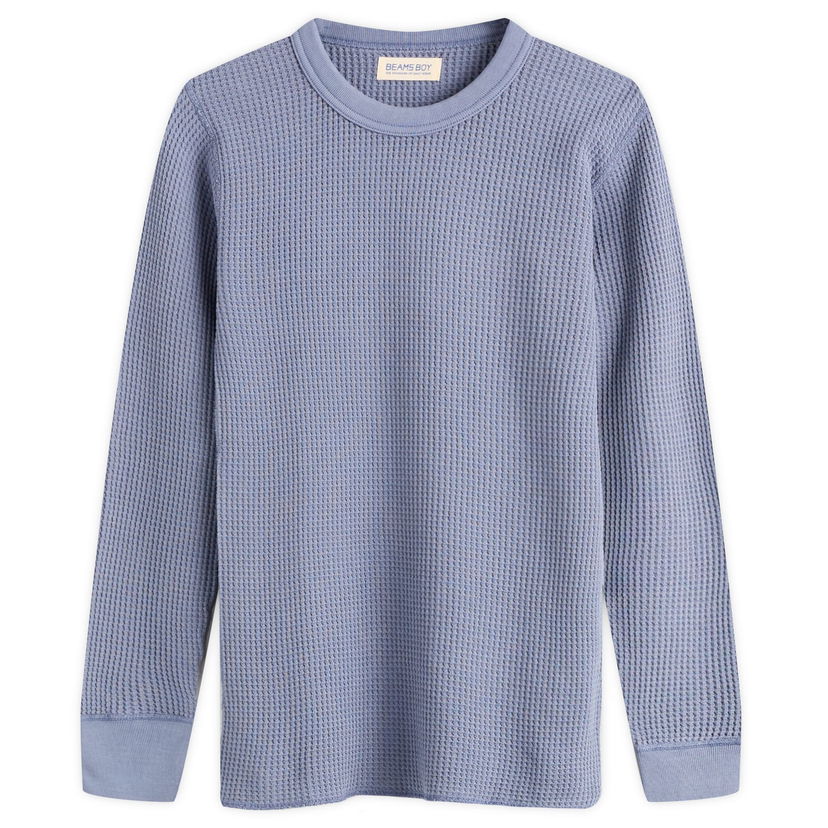 Тениска BEAMS Beams Boy Thermal Crew Long Sleeve T-Shirt Синьо | 1314-0091-654-75