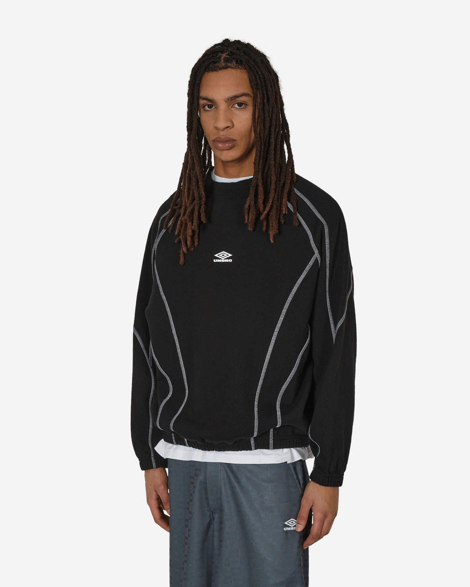Суитчър Umbro Sport Crewneck Sweatshirt with Contrast Stitching Черно | UBMW067FA42 BLK0001, 0