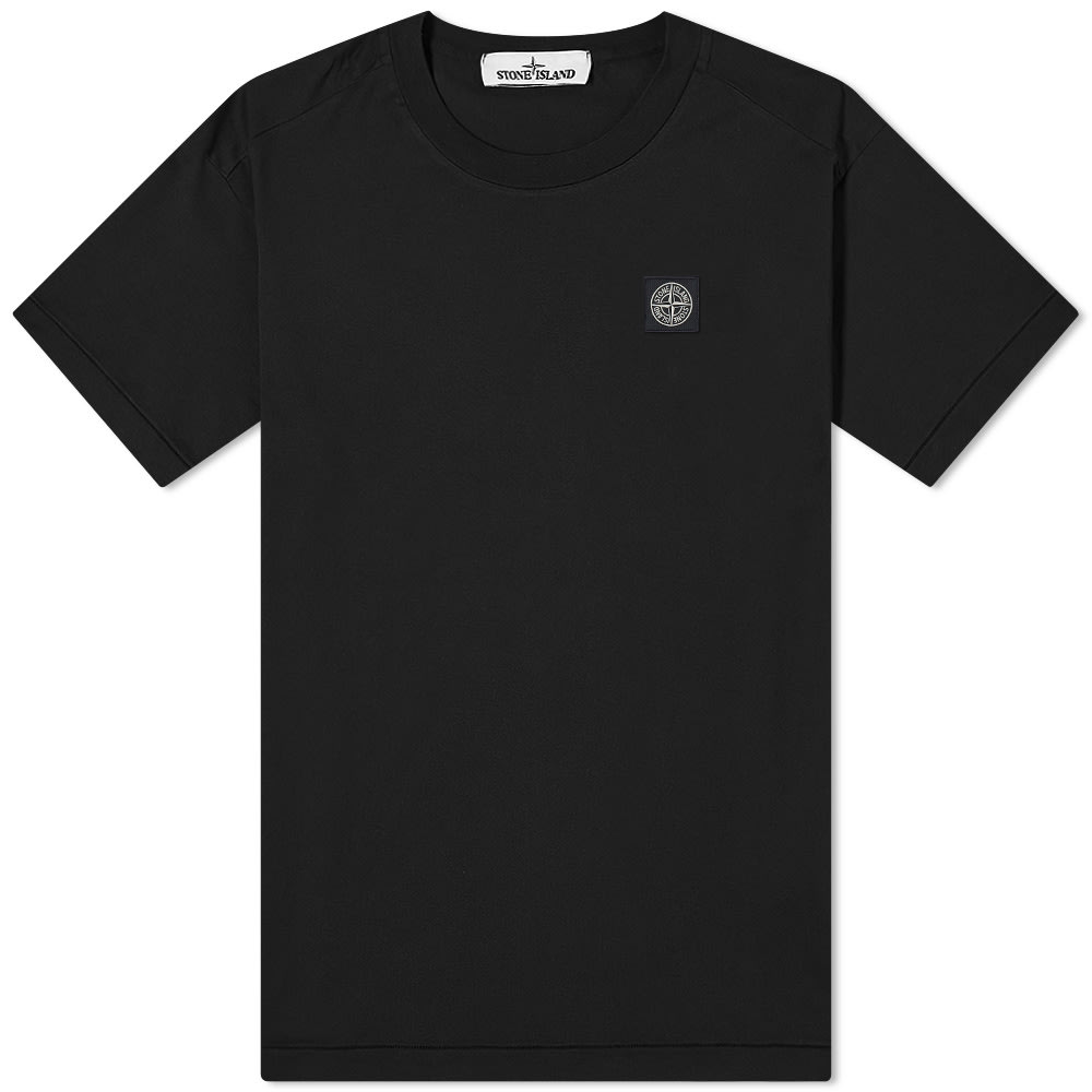 Тениска Stone Island Patch Logo Te Черно | 741524113-V0029, 0