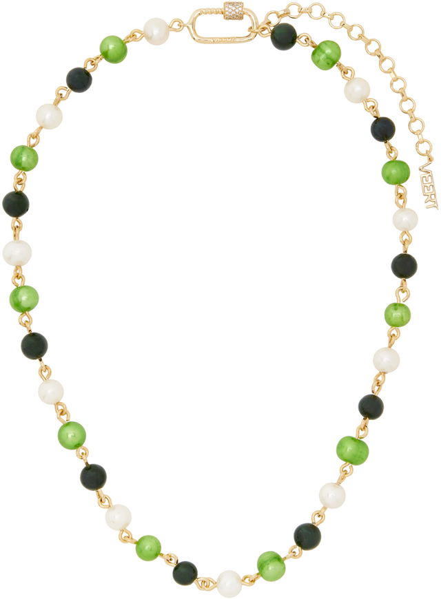 Onyx & Malachite Freshwater Pearl Necklace