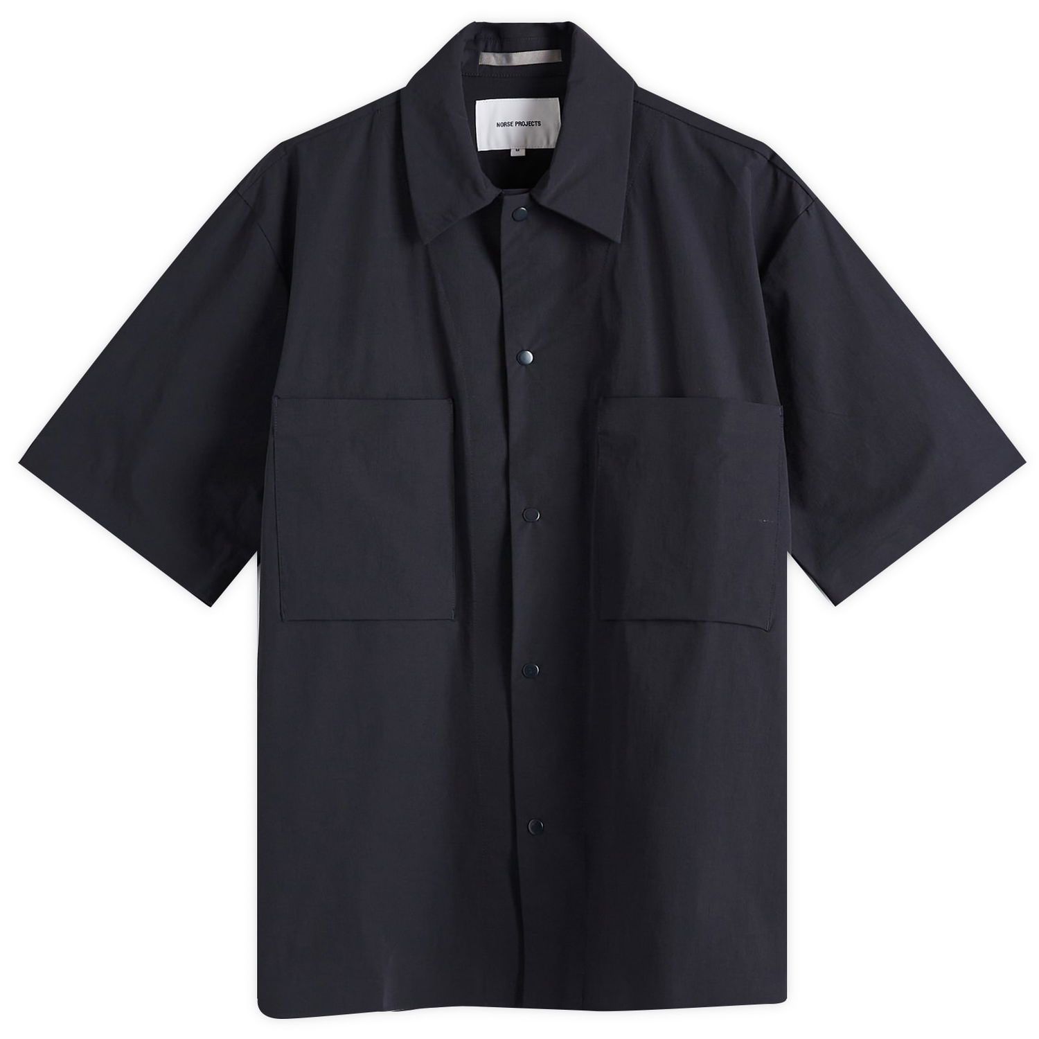Риза NORSE PROJECTS Hermann Travel Light Short Sleeve Shirt, Size Large Тъмно синьо | N40-0824-7004, 1