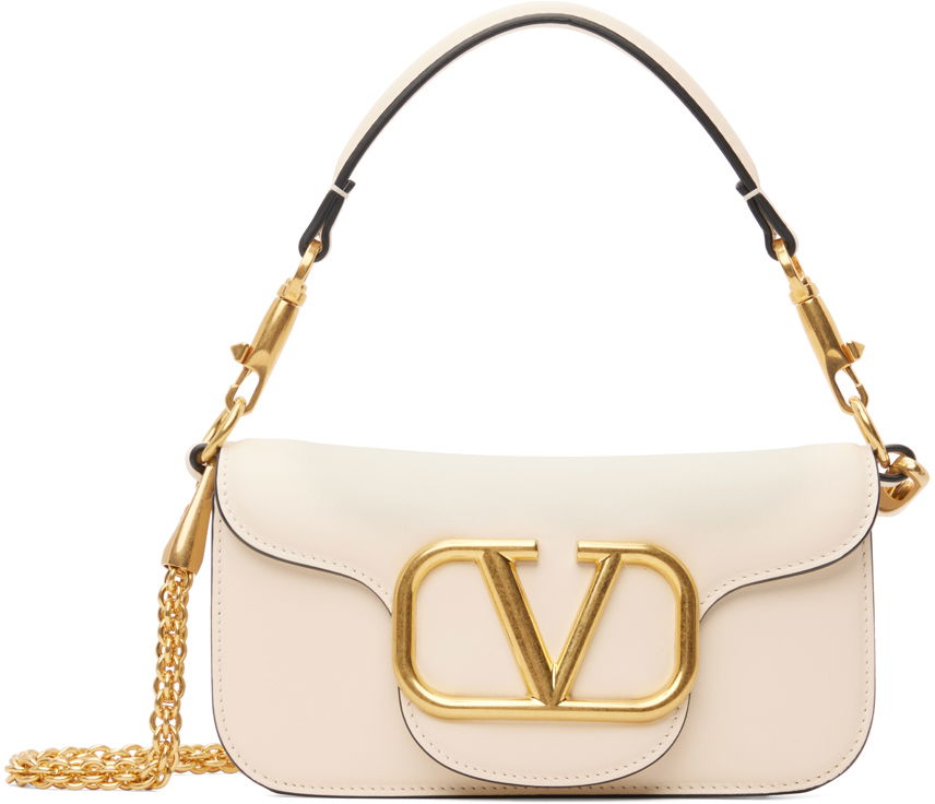 Раници и чанти Valentino Garavani Off-White Small Locò Бежово | 3W2B0K53ZXL, 0
