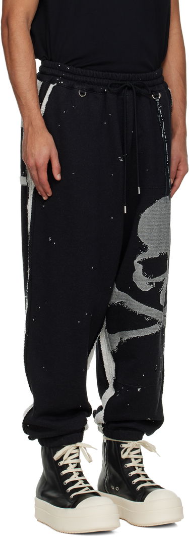 Спортни панталони Mastermind WORLD SCENE XV Daydream Skull & Crossbones Cut-Off Sweatpants Черно | MW25S15-PA040-001, 1