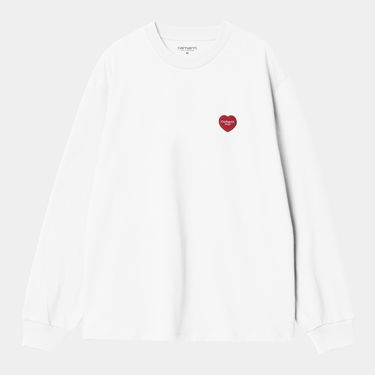 Тениска Carhartt WIP Long Sleeve Heart Patch T-Shirt Carhartt WIP Бяло | I035469_23, 2