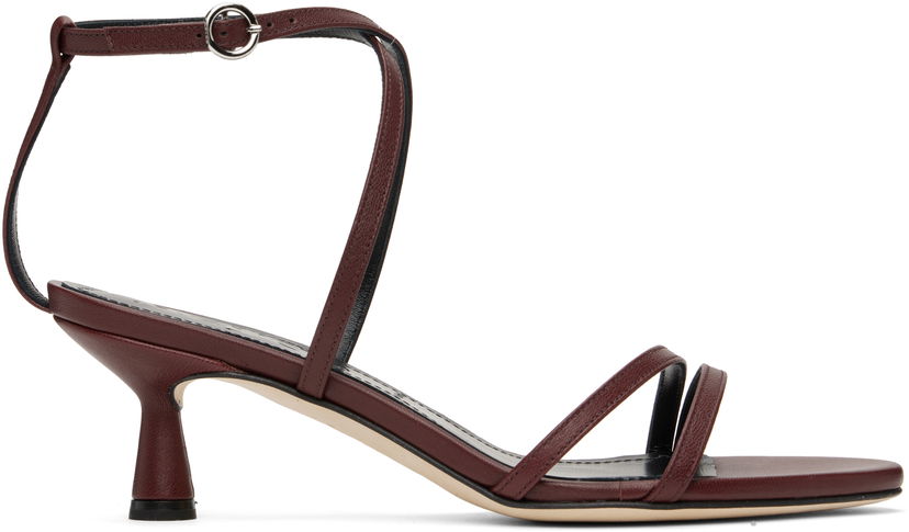 Аксесоари Aeyde Aeyde Maeve Leather Heeled Sandals Бургунди | A11-HS-PRAR55ST156-SS25-955-007