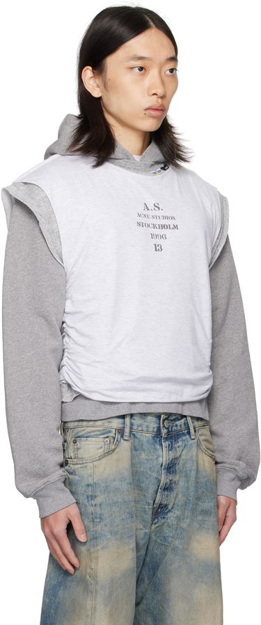 Суитчър Acne Studios Acne Studios Layered Hoodie Сиво | BI0216-, 1