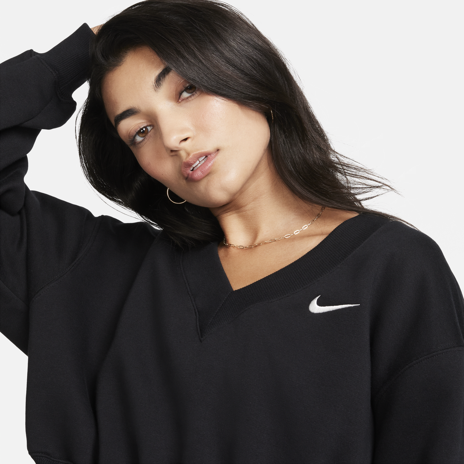Суитчър Nike Sportswear Phoenix Fleece Sweatshirt Черно | FN3651-010, 1
