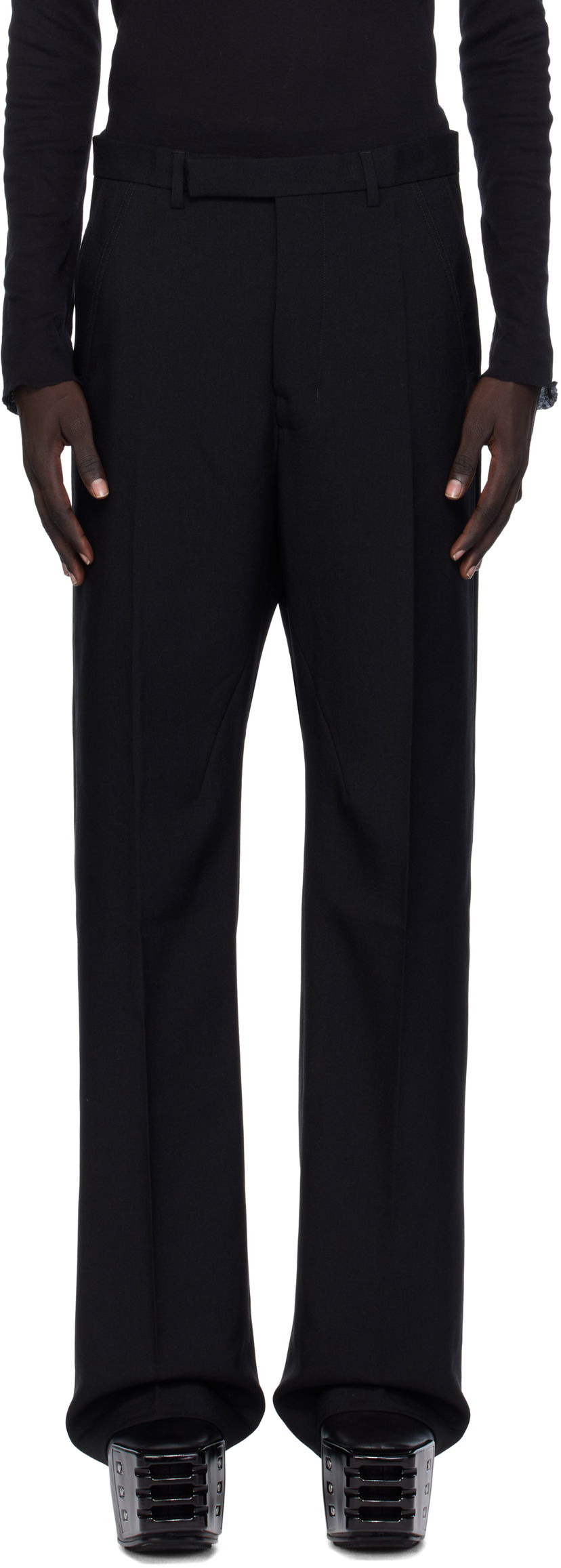 Панталони Rick Owens Rick Owens Concordians Tailored Geth Trousers Черно | RU02E1352 WGP