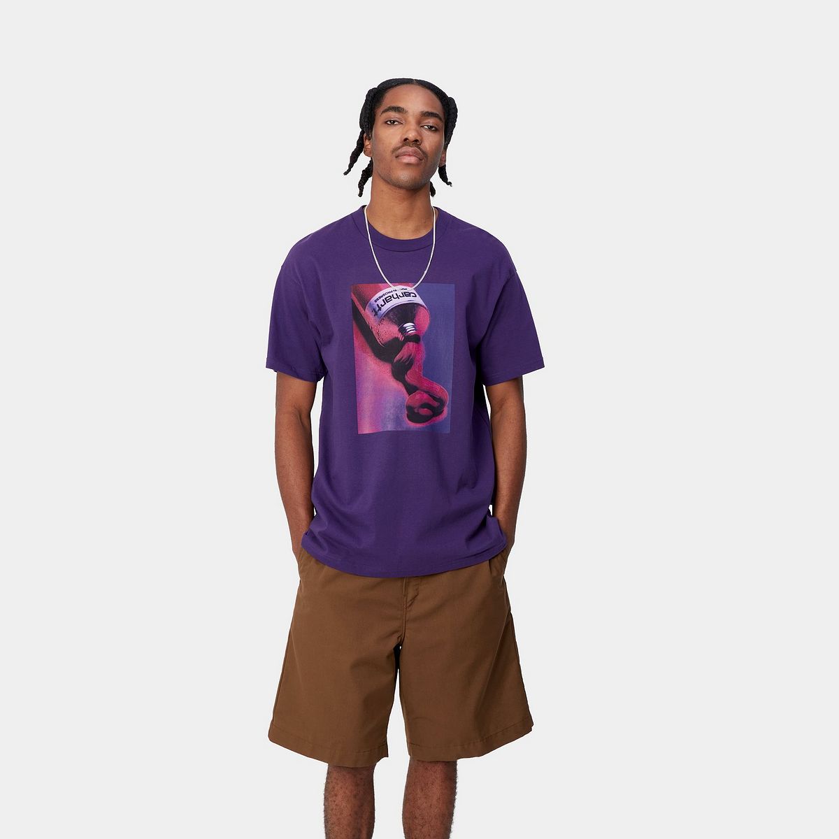 Тениска Carhartt WIP Tube T-Shirt Лилаво | I033173_1Y5_XX, 0