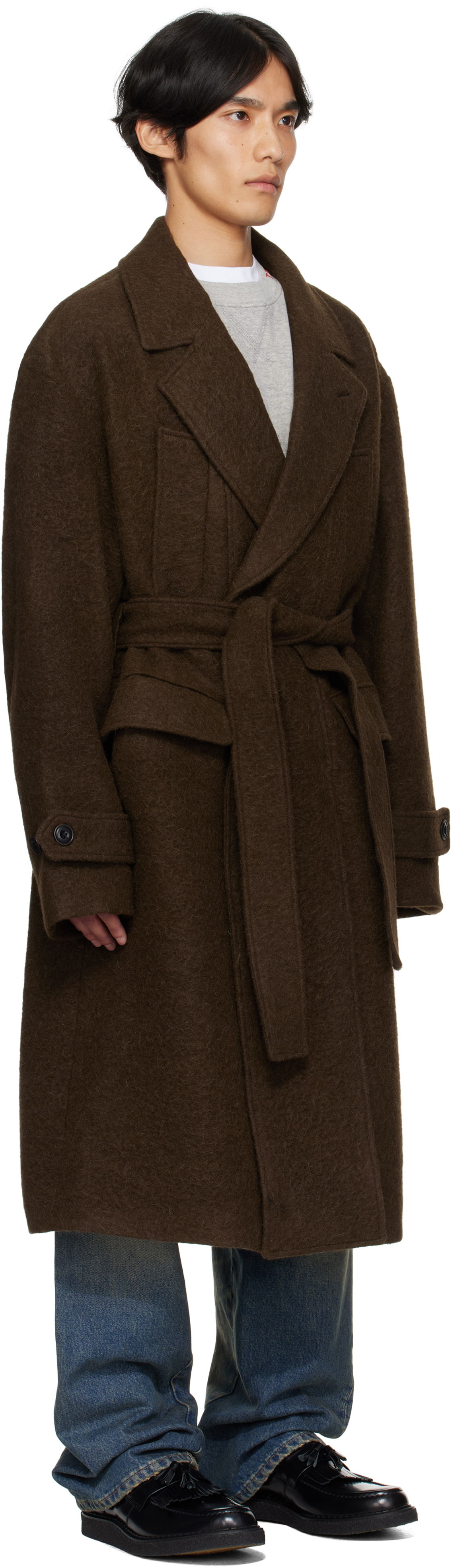 Палта Andersson Bell Andersson Bell Mattia Shaggy Wool Robe Coat Кафяво | awa714m, 1