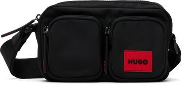 Чанта през рамо BOSS Logo Patch Two-Pocket Crossbody Bag Черно | 50547771, 0