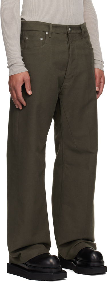 Дънки Rick Owens Concordians Geth Wide-Leg Twill Jeans Зелено | RU02E1333 TB, 1