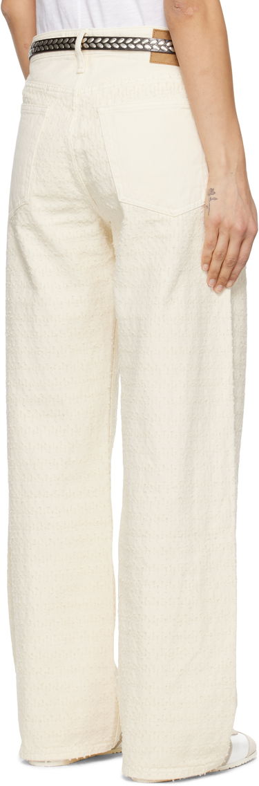 Панталони rag & bone rag & bone Logan Mid-Rise Wide Leg Jeans Бяло | WDD25S2935RGET, 2