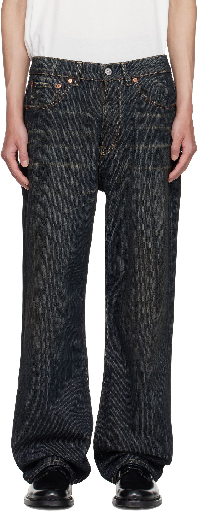 Дънки OUR LEGACY OUR LEGACY Third Cut Striped Jeans Синьо | M4255TC
