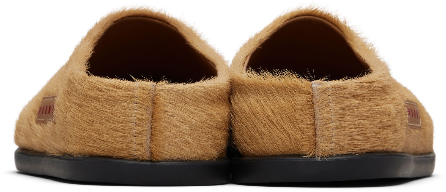 Кецове и обувки Marni Calf-Hair Fussbett Slip-on Loafers Кафяво | 82323, 1