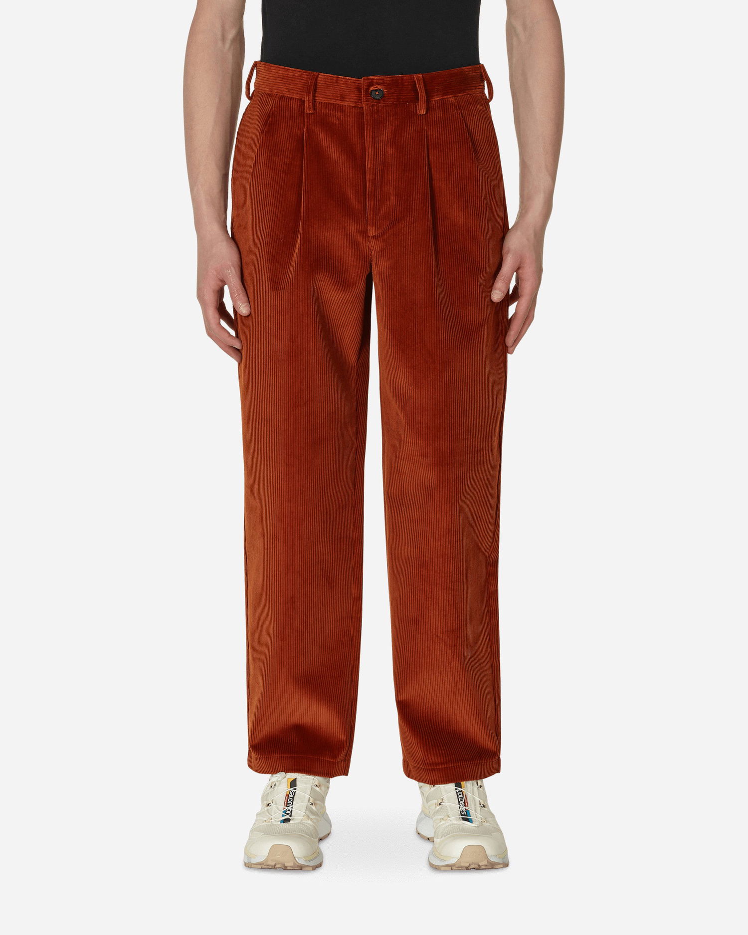 Панталони Noah Double-Pleat Corduroy Pants Кафяво | P043FW22 CNM, 0