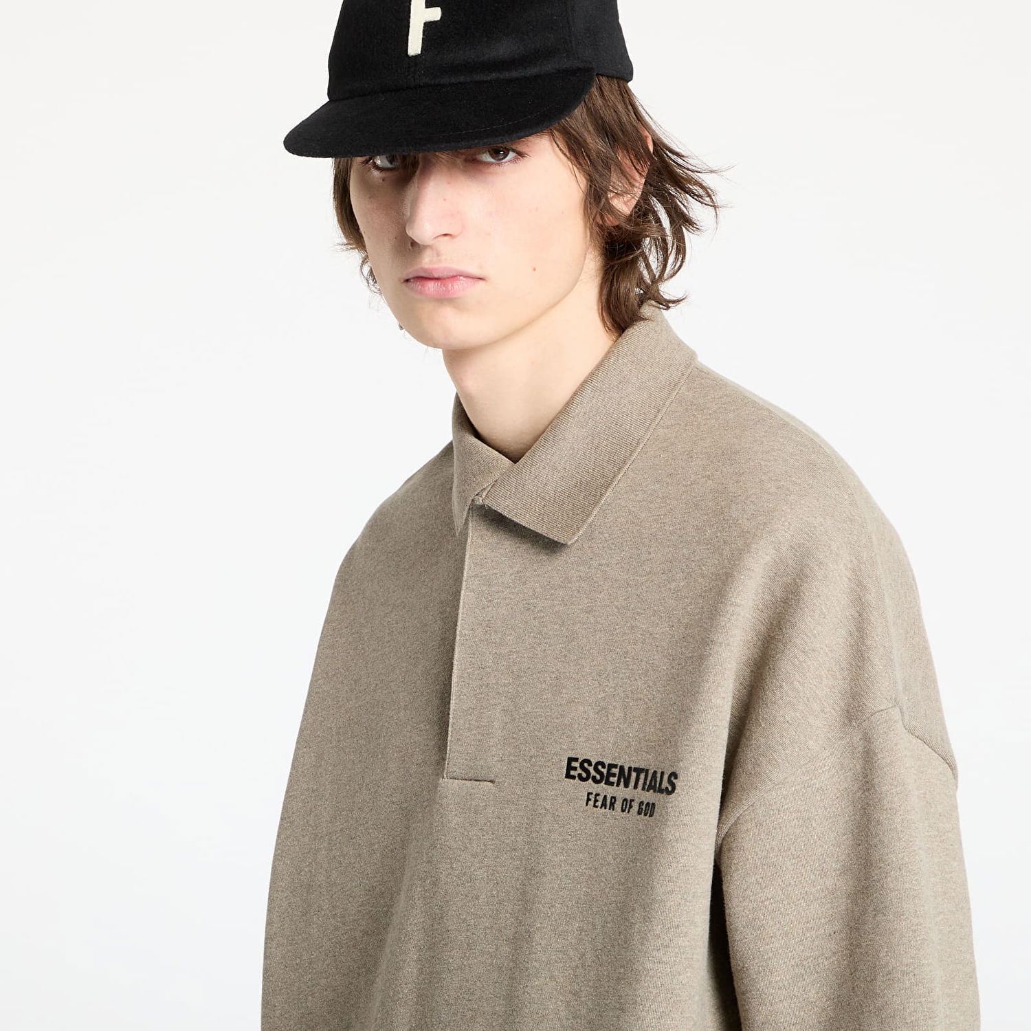 Поло тениска Fear of God Fleece Hoodie Heather Бежово | 192HO246259F-367, 1