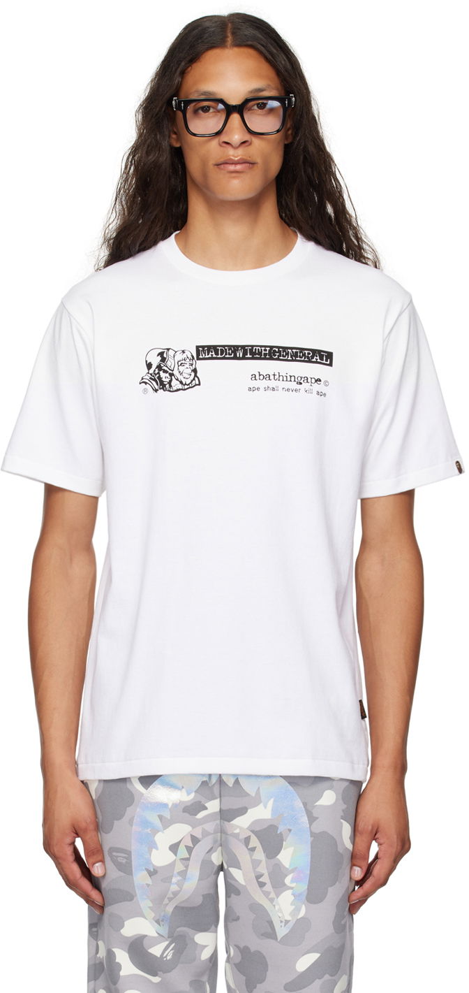 Тениска BAPE BAPE White OG General Name T-Shirt Бяло | 001CSK201006M, 0