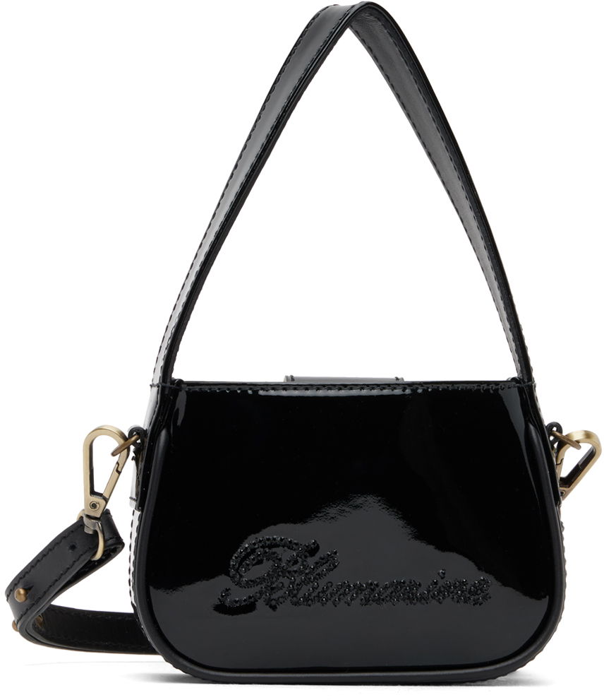 Дамска чанта Blumarine Mini Rhinestone Shoulder Bag Черно | P344W001A, 0