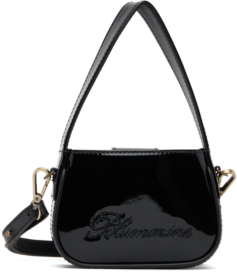 Дамска чанта Blumarine Mini Rhinestone Shoulder Bag Черно | P344W001A