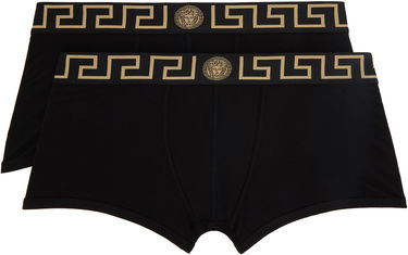 Боксерки Versace Versace Two-Pack Greca Border Boxer Briefs Черно | AU10181_1A10011, 0
