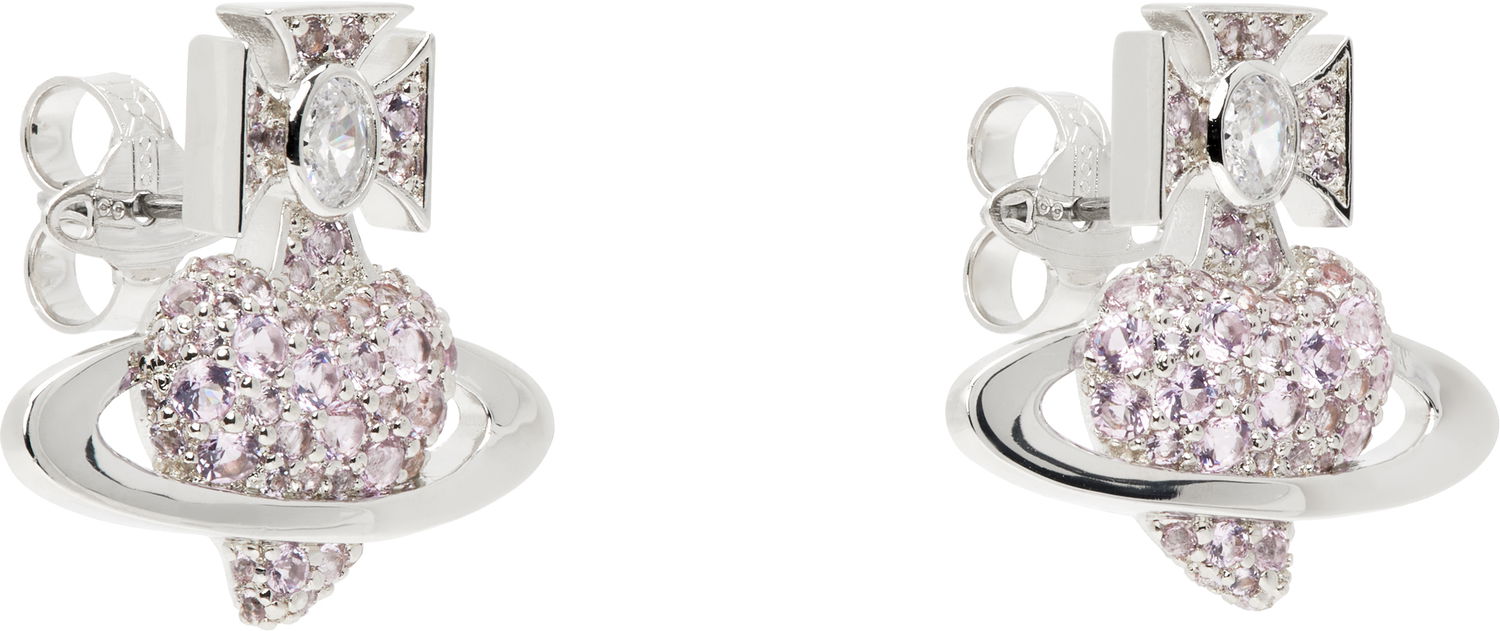 Обеци Vivienne Westwood Vivienne Westwood Agnatha Orb Crystal Earrings Розово | 6201036H-02P621-, 1