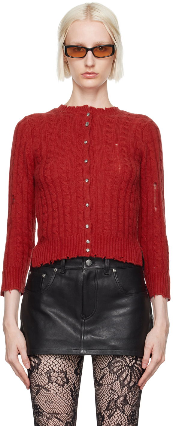 Пуловер Marc Jacobs Marc Jacobs Shrunken Cashmere Cable Cardigan Червено | 2F4RTP018K18, 0