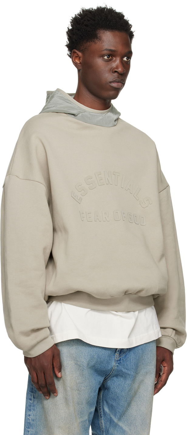 Суитчър Fear of God Essentials Nylon Fleece Hoodie Сиво | 202SP244315F, 1