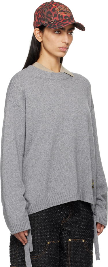 Пуловер GANNI GANNI Future Mixed Wool Oversized Sweater Сиво | K2488, 1